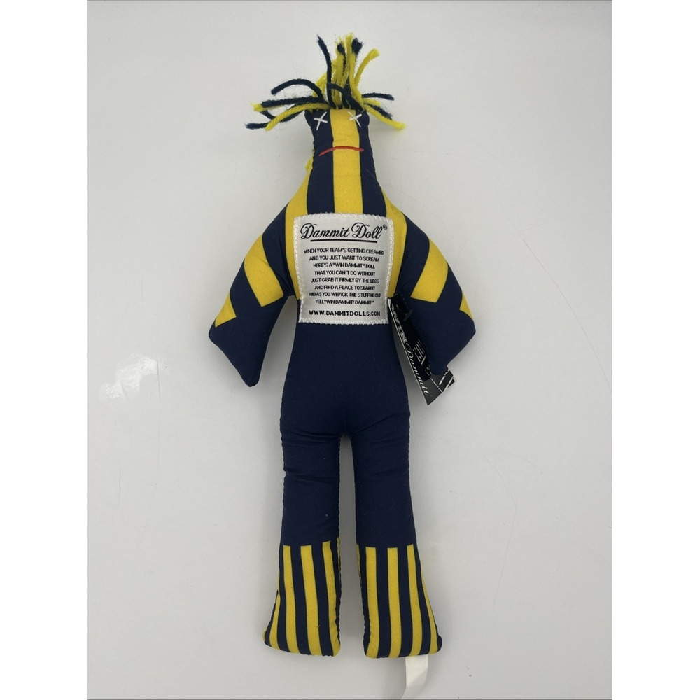 Win‎ Dammit Doll 12" Yellow Blue Jersey Stuffed Plush